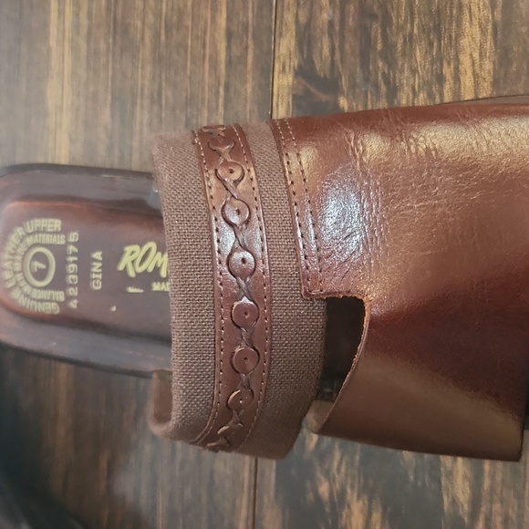 Romano Gina women’s slip on leather sandals size 7 - Picture 10 of 10